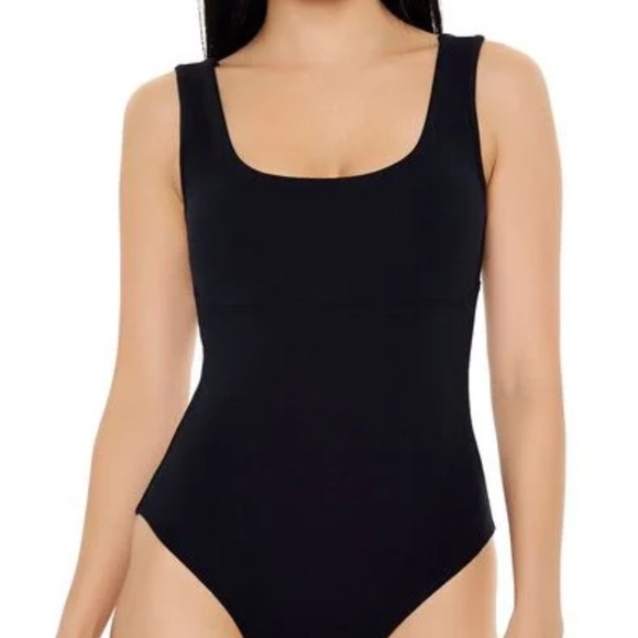 Forever 21 Black Square Neck‎ Bodysuit, M - Picture 6 of 7